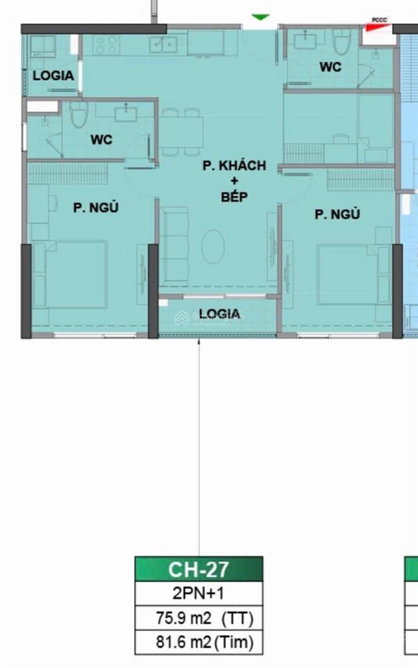 Cắt thẳng 300 triệu ptg 2pn + 1 76m2 giá 4,42 tỷ  view thoáng hướng mát giá tốt phân khu london