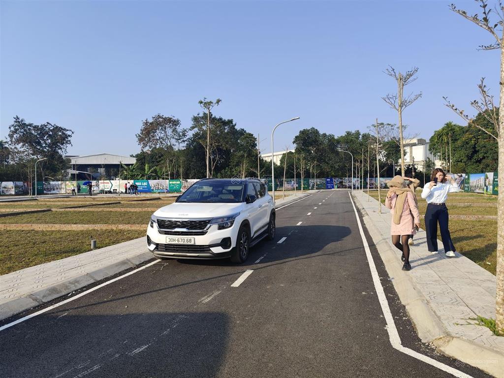 Đất đẹp tại đường phú cát, huyện quốc oai, 4,1 tỷ, 100m2, nhiều tiện ích, sổ đỏ sẵn cách đh fpt 2km