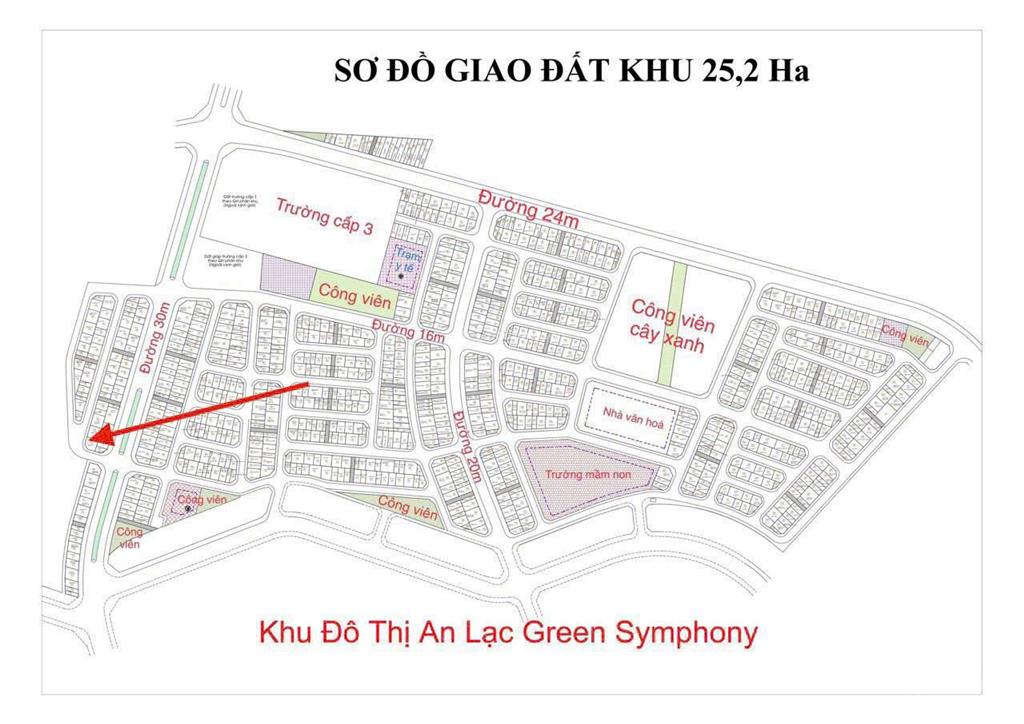 Bán lô đất 46.6m2 dt nhỏ xinh phù hợp để xây nhà ở kinh doanh, sau đường 30m thông sang an lạc
