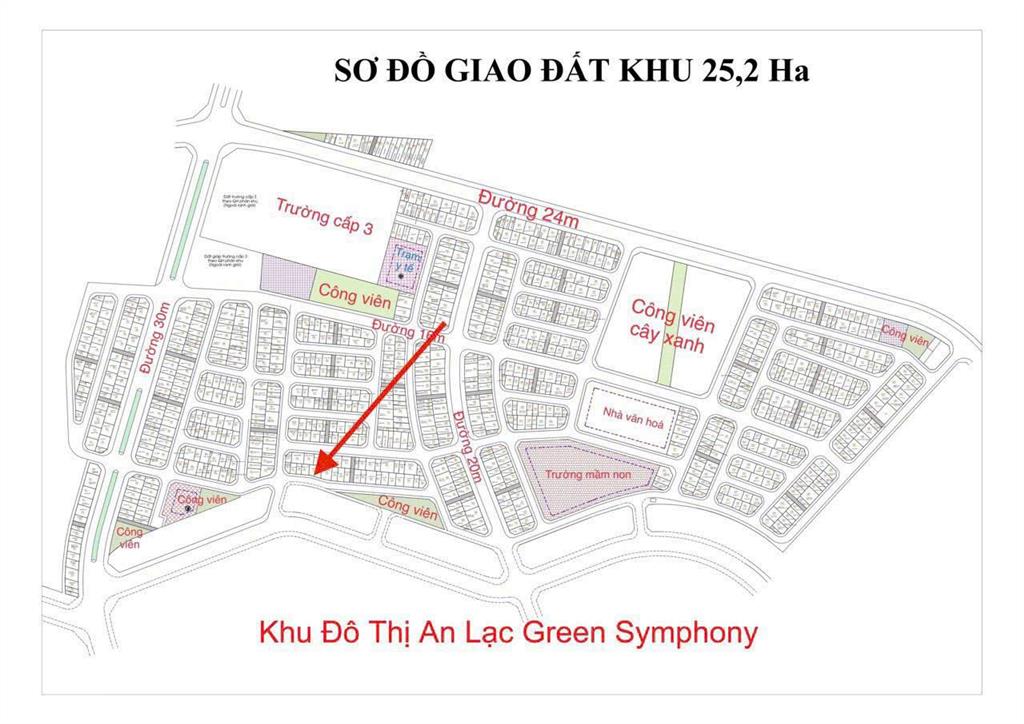 Bán lô đất 47m mặt tiền 4,2m ,hướng mát gần công viên trường học ,giá mềm