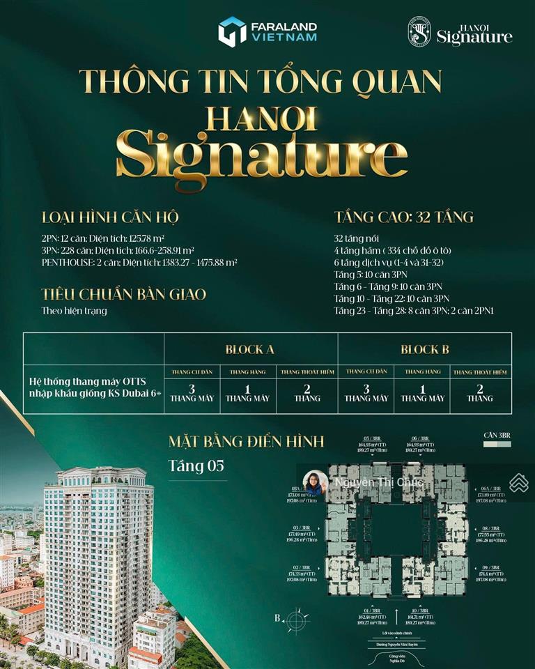 Bán căn hộ hanoi signature, 230m, 3pn, view hồ điều hòa, sổ đỏ lâu dài, 62 tỷ thương lượng