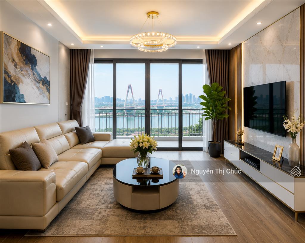 Căn hộ vườn đào tây hồ, 136m2 3pn, tầng trung, view cầu nhật tân, full nội thất, sổ lâu dài, 9,6 tỷ