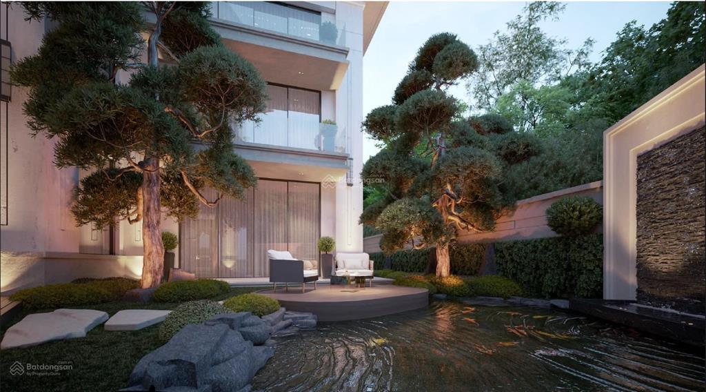 Bán cắt lỗ hơn 17 tỷ biệt thự đơn lập vườn mai ecopark siêu hiếm  lô góc  dt đất 750m2  mt 18m