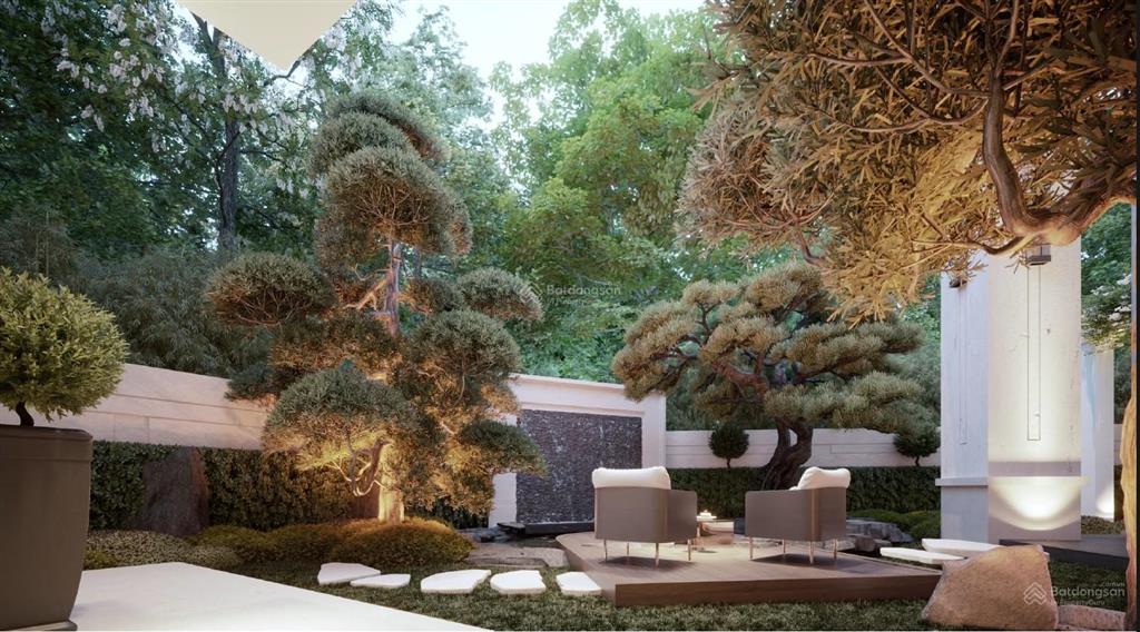 Bán cắt lỗ hơn 17 tỷ biệt thự đơn lập vườn mai ecopark siêu hiếm  lô góc  dt đất 750m2  mt 18m