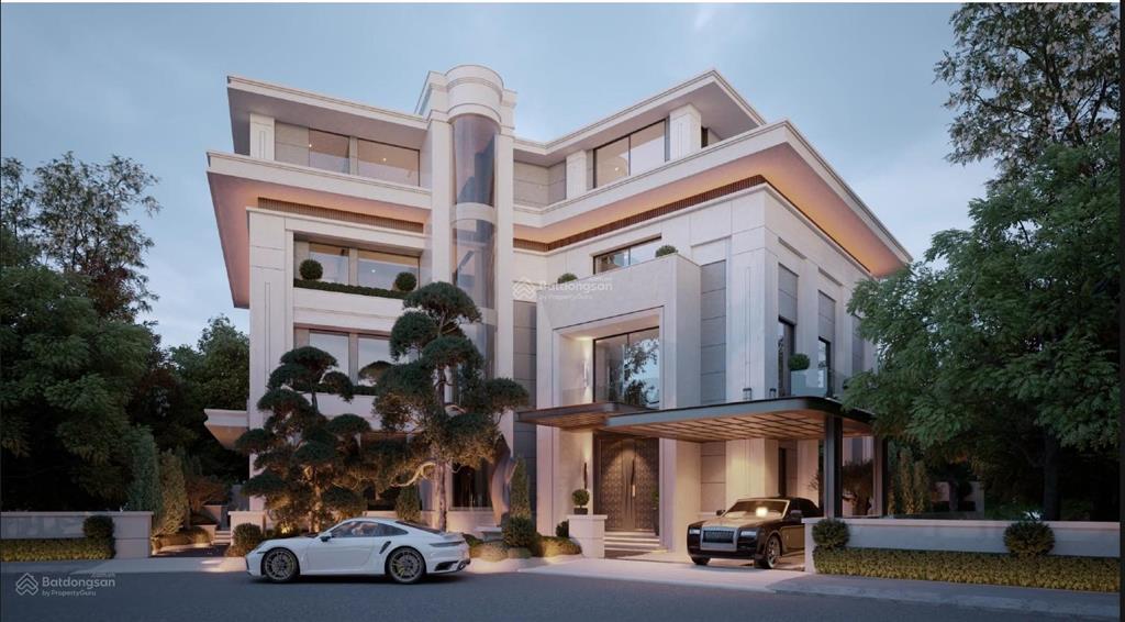 Bán cắt lỗ hơn 17 tỷ biệt thự đơn lập vườn mai ecopark siêu hiếm  lô góc  dt đất 750m2  mt 18m
