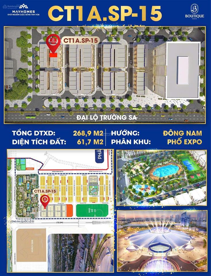 Bán căn shophouse đối diện triển lãm expo dtxd 269m2 giá chỉ 12,5 tỷ  giá hời vinhomes cổ loa