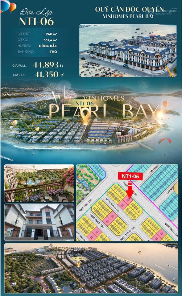 Bán biệt thự đơn lập nt106 cực vip tại vinhomes pearl bay nha trang  siêu phẩm hiếm có