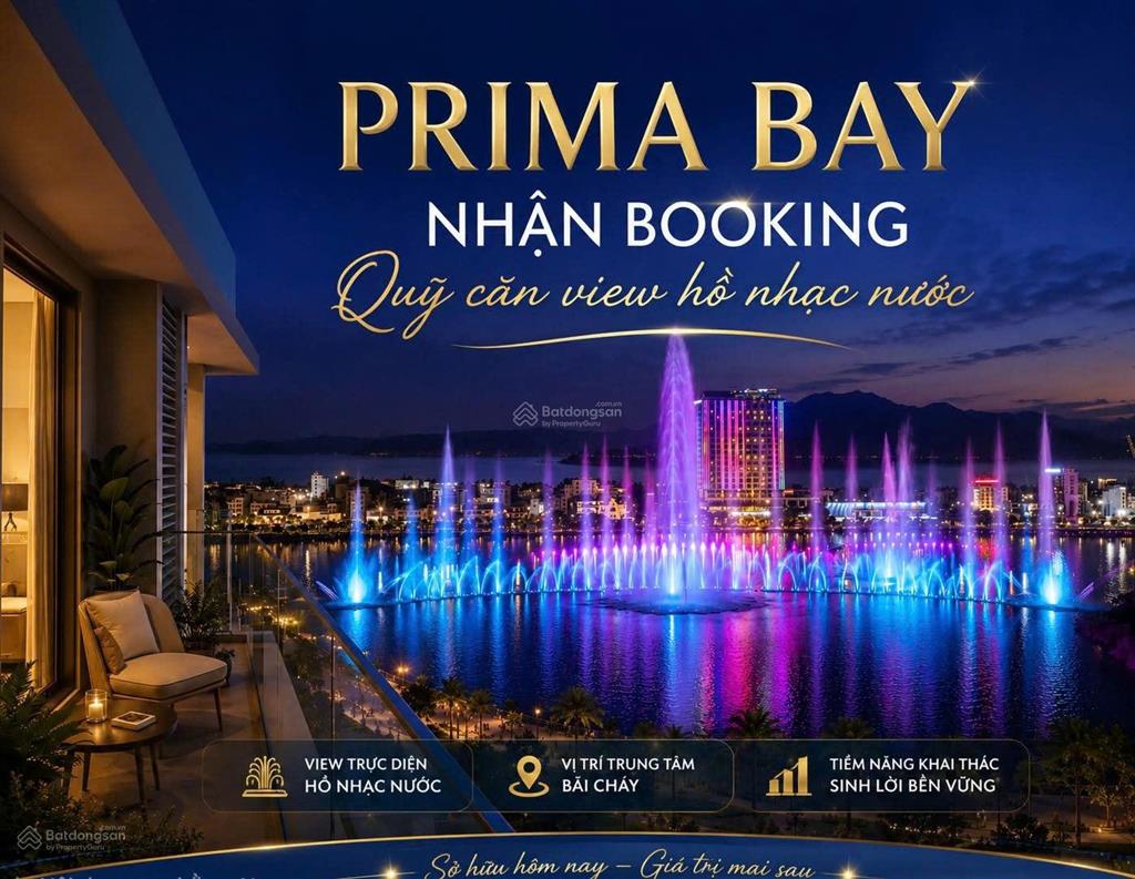 Căn hộ mặt biển tòa m view hồ nhạc nước dự án prima bay hạ long long chiết khấu 17%  có vay