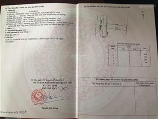 Chủ ngộp bán gấp miếng đất thổ cư 5x22m giá 1 tỷ 380 đường hồ văn tắng xã tân phú trung, củ chi