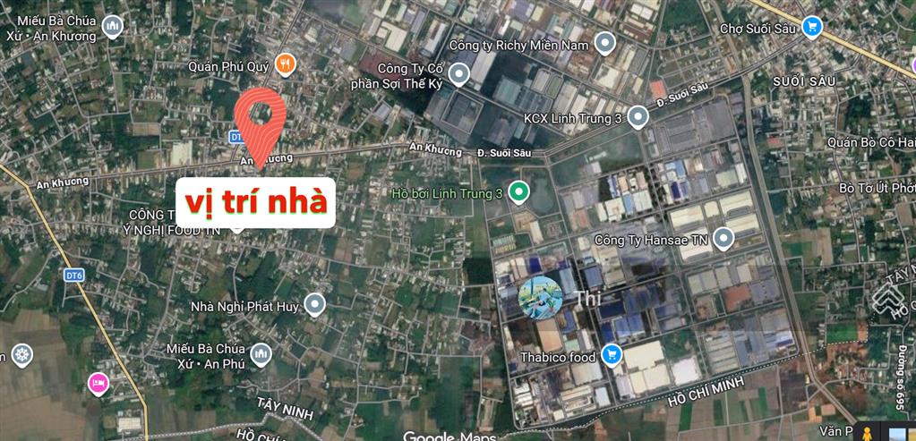 Nhà 200m2 sổ riêng chính chủ giá 800 triệu đường an phú, an tịnh, trảng bàng, sau kcx linh trung 3