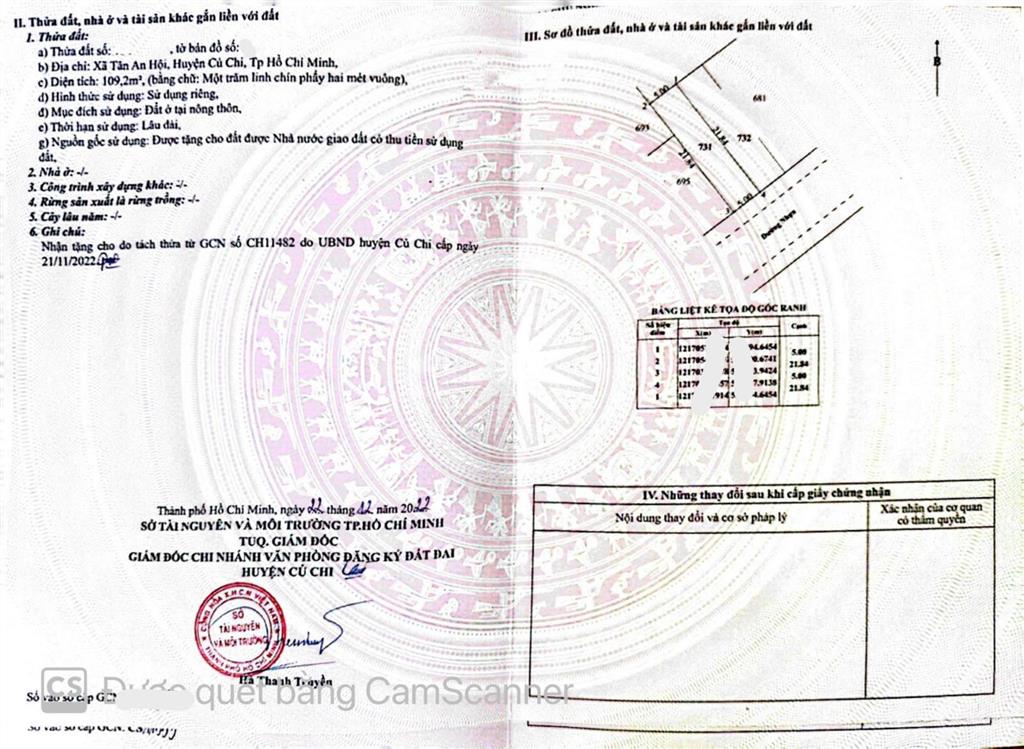 Đất ngay tỉnh lộ 8 tân an hội, củ chi giá chỉ 1,3 tỷ, 109m2 full thổ, sổ hồng riêng gần kcn tây bắc