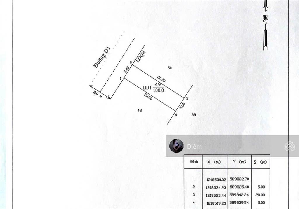 Chủ cần bán lô 100m2 đất giá 580 triệu, đ. an khương gần kcx linh trung 3, sổ hồng riêng