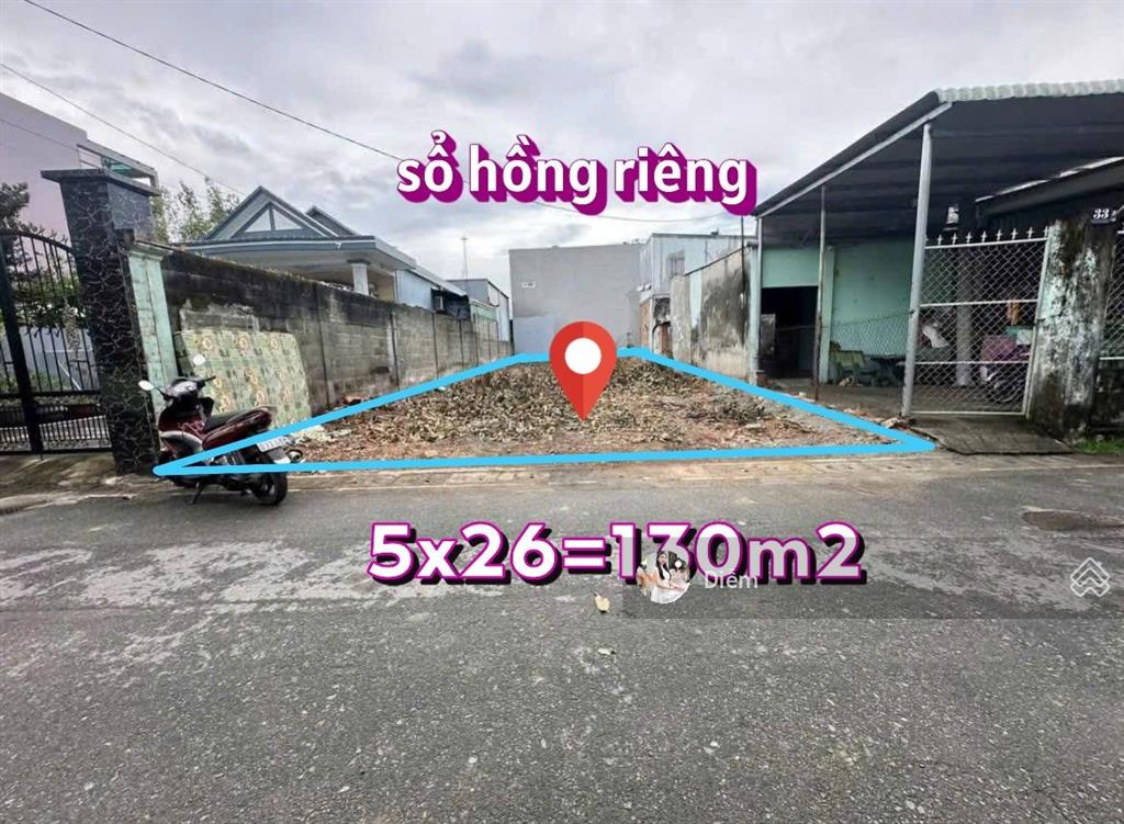 Bán lô đất 1 sẹc quốc lộ 22 gần agribank trảng bàng vào tầm 500m. dt 130m2 giá 700tr, sổ hồng riêng