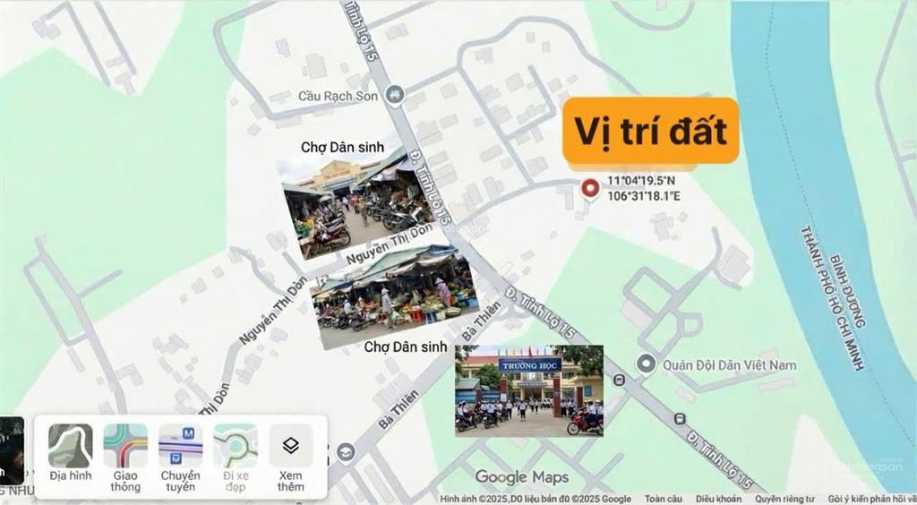 Bán đất 5x33 đường nhựa ô tô thông gần tl15  chỉ từ 1 tỷ 2 tl  cho vay full tiền