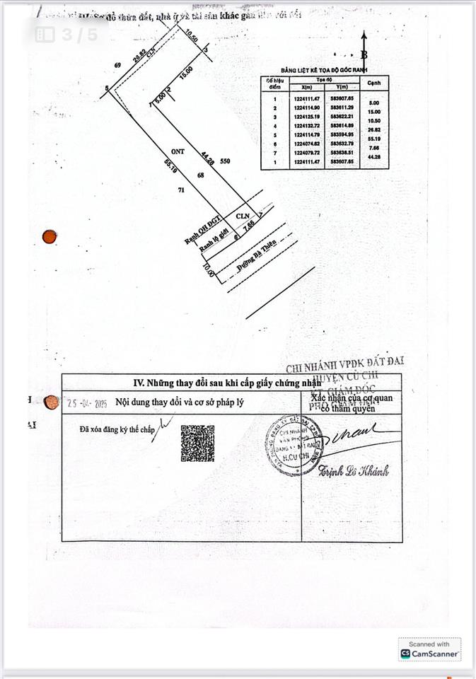 613m2  thổ cư 517m2  chỉ 5 tỷ 3  mặt tiền đường bà thiên đang hót nhuận đức, củ chi