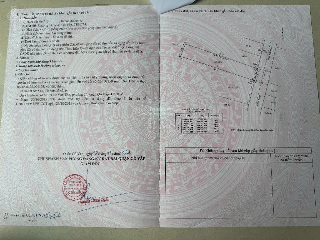 Gò vấp đất 96m2  đường nhựa ô tô giá 7,1 tỷ