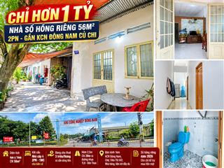 Chỉ hơn 1 tỷ 6  nhà shr 56m2 2pn gần kcn đông nam bình mỹ  củ chi  quá ngon