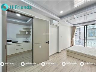 Căn hộ 1pn ban công tone trắng kem, full nt, được nuôi pet, gần cầu ông lãnh & phố bùi viện