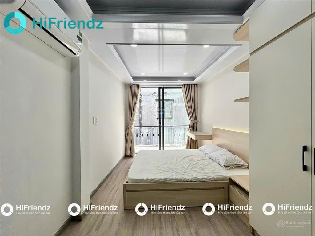 Căn hộ 1pn ban công tone trắng kem, full nt, được nuôi pet, gần cầu ông lãnh & phố bùi viện