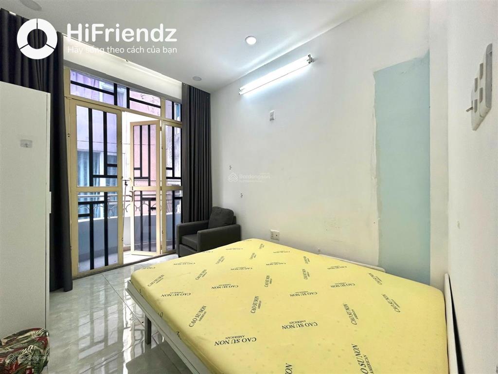 Căn hộ 1pn ban công nguyên tầng 40m2 full nt, trống sẵn, gần cầu ông lãnh & phố bùi viện q1