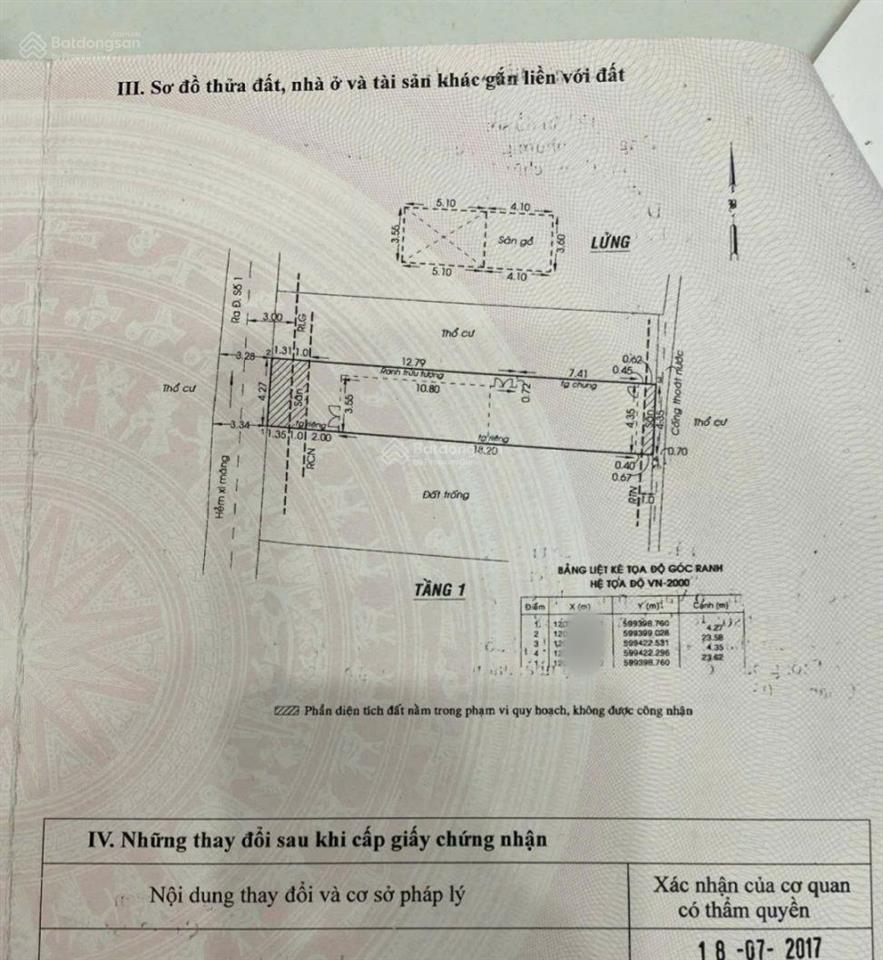 Bán lô đất 1/ như hình đường số lê đức thọ, p13, gò vấp. dt 4.3x23.5m,  hxh 6m, giá 7.3tỷ