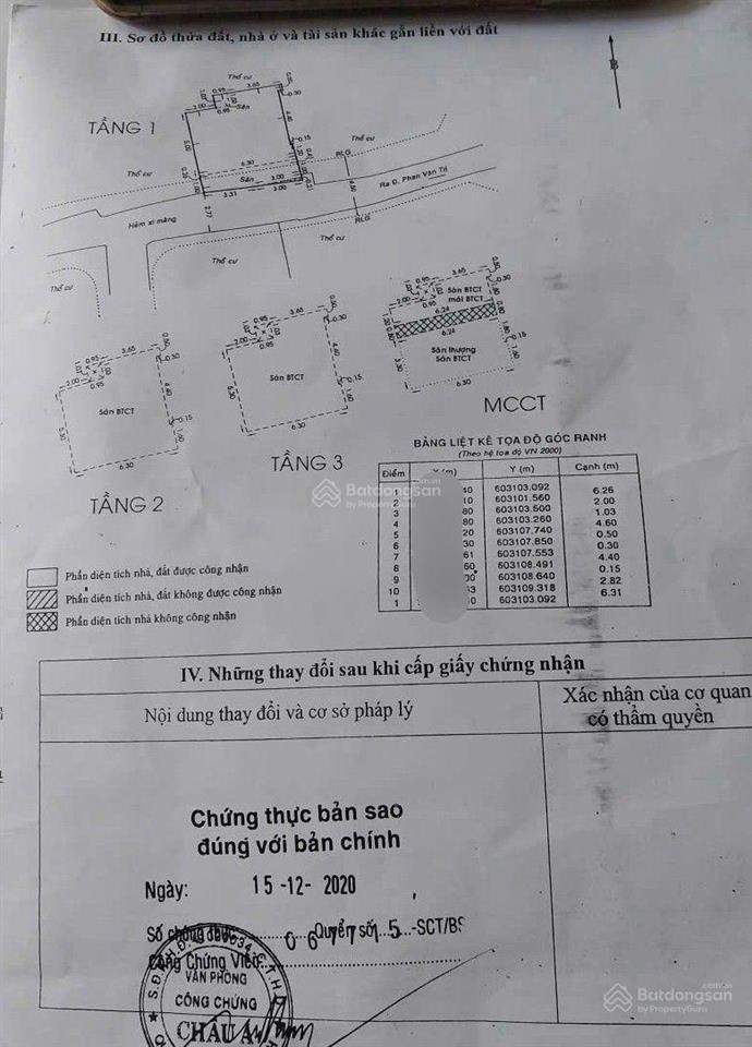 Bán nhà ngang rộng 6.3m sau căn mt phan văn trị, bình thạnh. đúc 4tầng như hình, giá 7.9tỷ