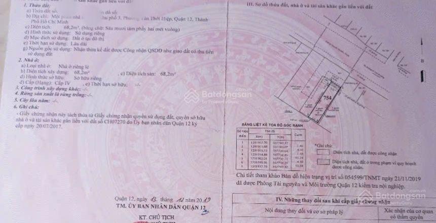 Bán nhà mặt tiền đường nguyễn thị kiểu, q12, giáp gò vấp. vị trí đẹp,4x23m, 2tấ như hình, giá 8.6tỷ