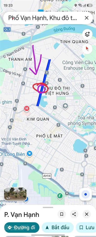Mặt phố vạn hạnh việt hưng  50m 4tầng vỉa hè 8m kinh doanh sầm uất