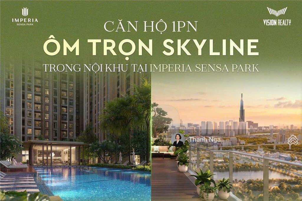 Đợt 1 mở bán căn hộ 1pn imperia sensa park ngay trạm dừng metro mặt tiền võ chí công