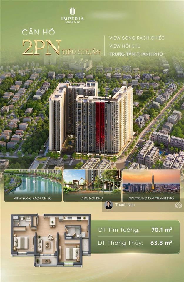Căn hộ 2pn imperia sensa park quận 9 mặt tiền võ chí công giá đợt 1 từ chủ đầu tư mik group