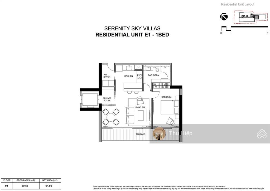 Bán nhanh căn hộ 1pn, ở serenity sky villa, 69.55m2, chỉ 157 tr/m2, thang máy riêng, giá siêu tốt