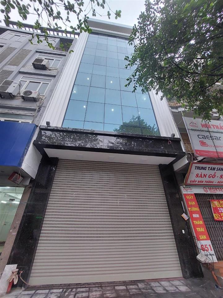 Cho thuê nhà mặt phố yên phụ, tây hồ 120m2 6 tầng 2 hầm, thông sàn thang máy, có pccc giá 100 triệu