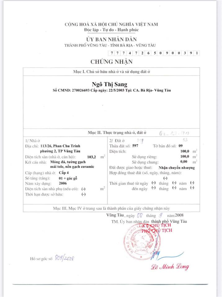 Bán nhà gần bãi sau, hẻm 113/ phan chu trinh  100m2 5x20m vị trí đáng sống, khu dân trí  11,5 tỷ