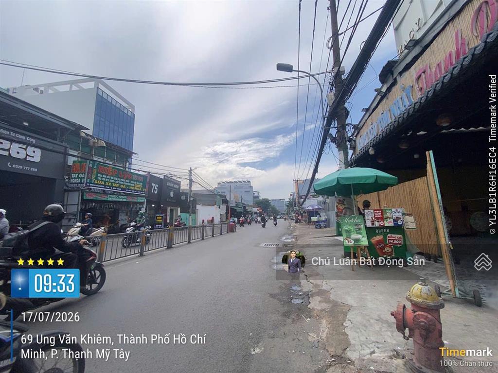 Bán nhà giá rẻ xây cao mặt tiền ung văn khiêm, bình thạnh. 426.2 m2 (10.2 x 43m)ctxd h10t. 90 tỷ