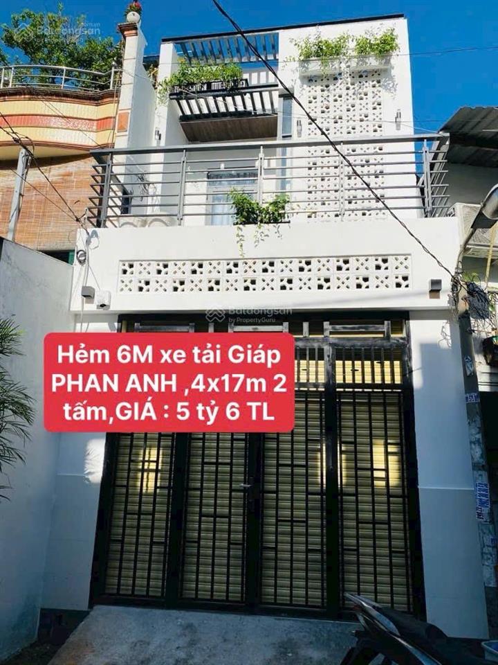 Mua nhà chỉ bằng giá đ.ất chỉ 82tr/m2 ra mặt tiền phan anh 5p 4x17m trệt  lầu, vào ở được ngay