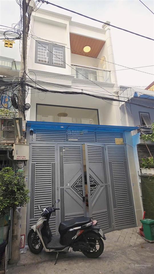 Hẻm 5m 1 sẹc đường 1 c  4x14m, 3 tấm đúc kiên cố  hoàn công sổ mới đầy đủ  hỗ trợ vay bank