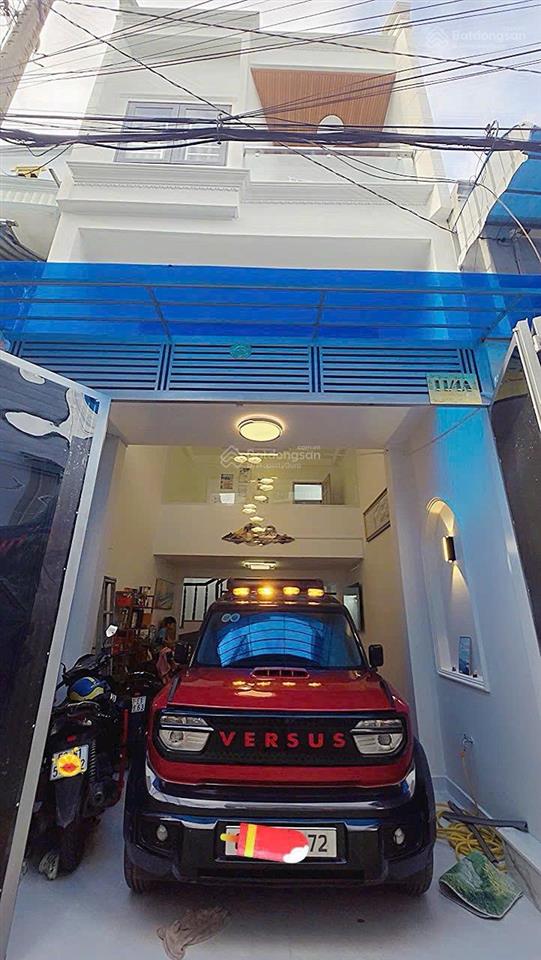 Hẻm 5m 1 sẹc đường 1 c  4x14m, 3 tấm đúc kiên cố  hoàn công sổ mới đầy đủ  hỗ trợ vay bank