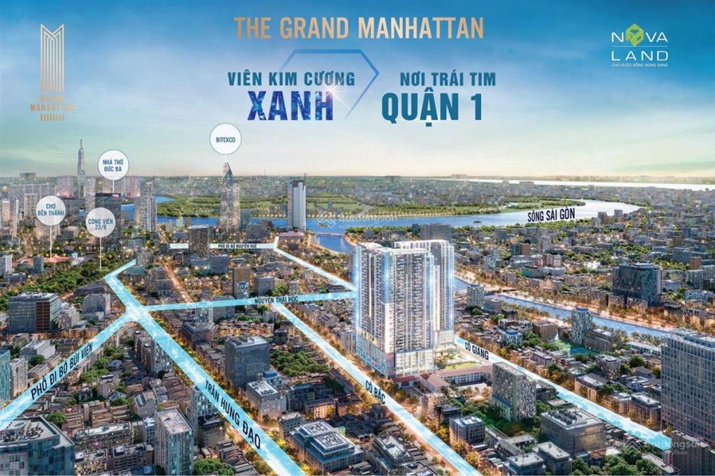 Chủ bán căn grand manhattan vị trí trung tâm quận 1 hiếm 2pn75m214,5 tỷ thanh toán 30% giá tốt