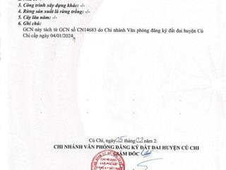 Xác thực bán gấp lô đất thổ cư 190m2 đường trần tử bình gần chợ việt kiều củ chi shr giá 1 tỷ 2