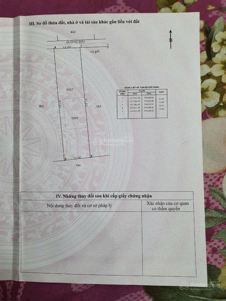 Bán đất vườn có thổ 12x51= 617m2 có 140m2 thổ đường nguyễn thị rành xã phước hiệp shr giá 2tr4/m2