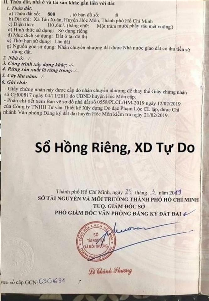 Đất trống xây dựng ngay đường lê thị hà tân xuân hm  5x22m=110,6m2 shr 1tỷ050 gần ubnd tân xuân cũ