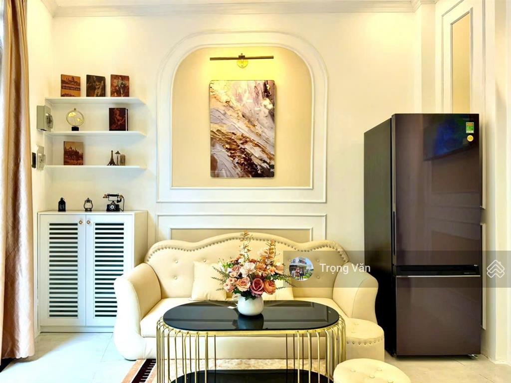 Chỉ 4,79 tỷ  hẻm trước nhà 4,5m  không lộ giới  nhà 4 tầng btct lung linh