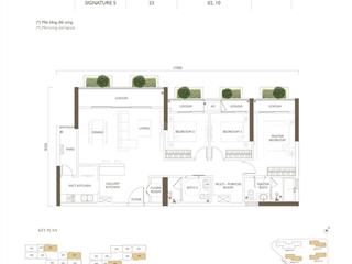 Bán ch 3pn 2wc 118,2m² giá 10,3 tỷ tầng cây xanh gđ1, tại lumi hanoi, đại lộ thăng long, hà nội