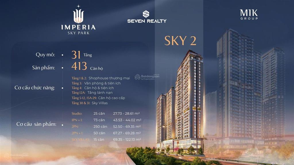 Bán căn hộ pen  duplex 186m2 15,507 tỷ/căn gđ1 tại imperia sky park.  0333 669 ***