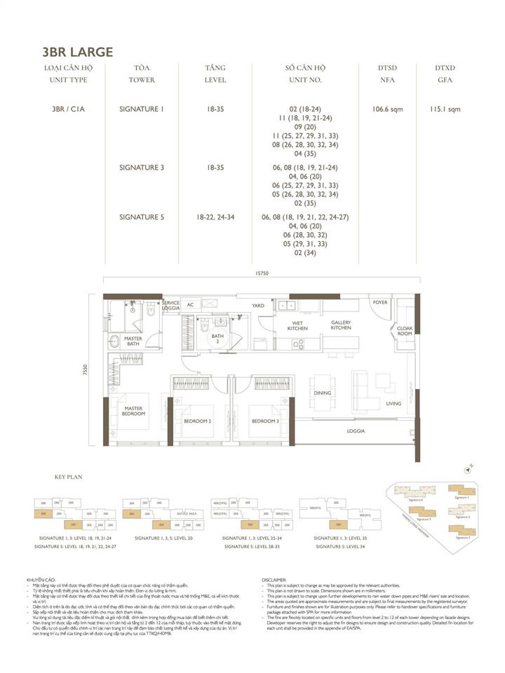 Bán căn hộ 3pn 106,5m2 bằng hđmb 8,7 tỷ, bc đông nam tại lumi hanoi.  0333 669 ***