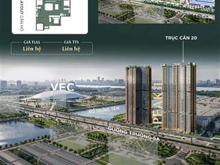 3pn 100,5m2 căn hộ thang máy riêng, trục 20 view sông 14,53 tỷ lumiere vinhomes cổ loa