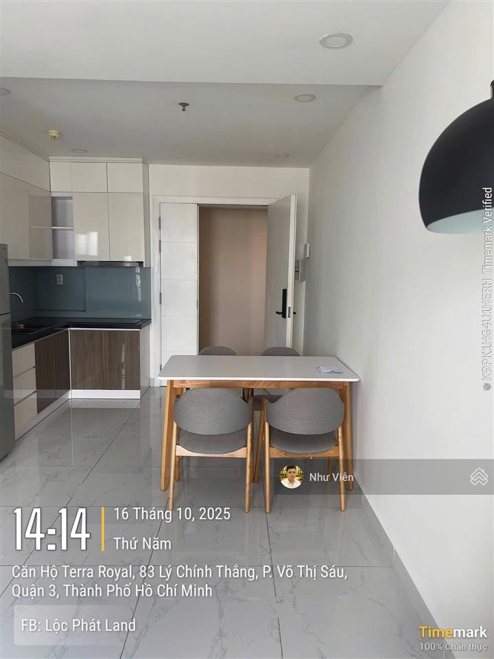 Cho thuê căn hộ terra royal, 2pn, 1wc, 58m², full nội thất, giá 19 triệu/tháng, 0908 435 ***