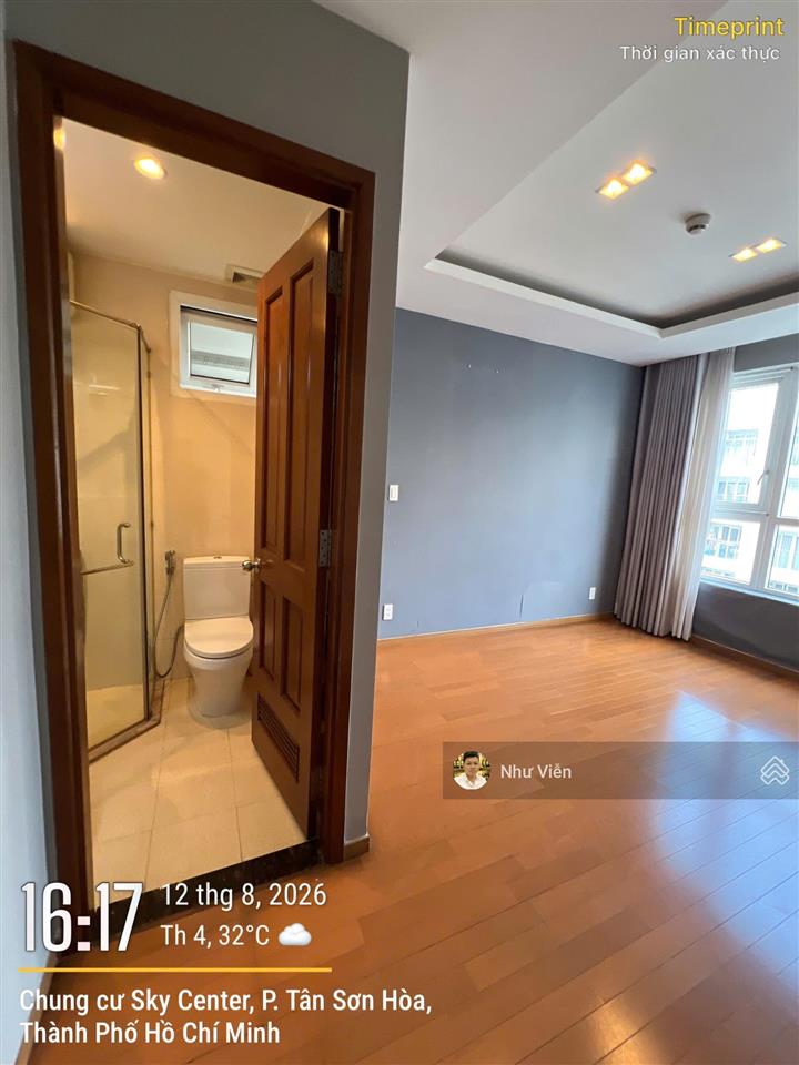 Cho thuê căn hộ sky center, 2pn, 2wc, 14 triệu, nội thất cơ bản, có máy lạnh và bếp, 0908 435 ***