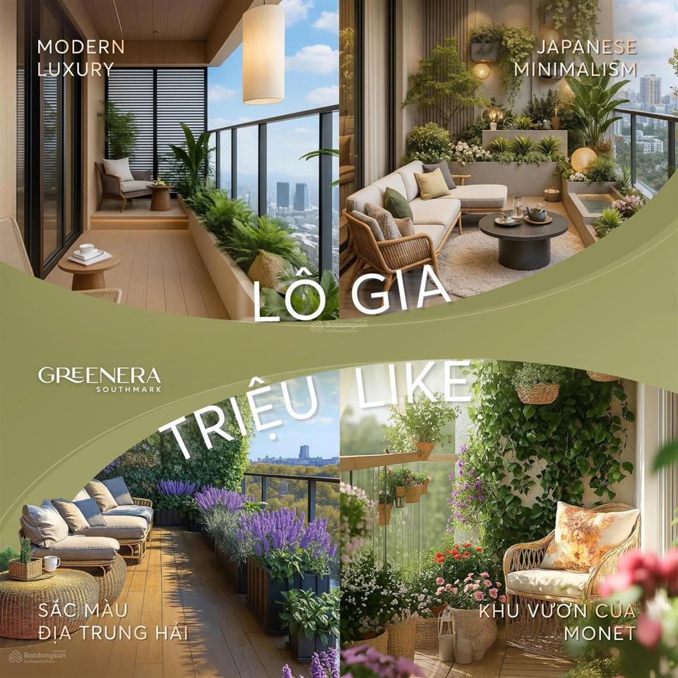 Siêu phẩm 2pn2wc biệt thự sân vườn trên không chỉ có tại greenera southmark thanh trì