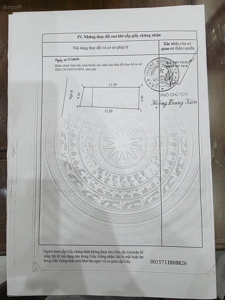 Bán đất tặng nhà 3 tầng hoàng quốc việt, nghĩa đô dt 50m, mt 4m, giá 15 tỷ ngõ thông ôtô kinh doanh